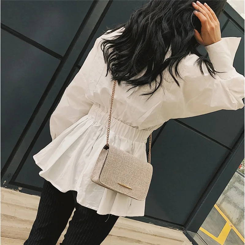

2019 New Fashion Chain Bag Women's Solid Color Shoulder Slung Small Square Bag Casual Wild Shoulder Bag Small Square Bag