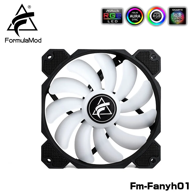 FormulaMod Fm-Fanyh 120 мм PWM Fan 5v 3Pin RGB многоцелевой радиатор чехол вентилятор гидравлический подшипник 11/9 большого размера лезвия