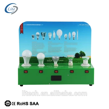 

Portable led bulb light tester led display stand