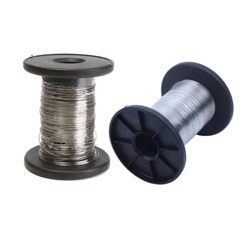 

New 2 Pcs 30M 304 Stainless Steel Wire Roll Single Bright Hard Wire Cable, 0.3Mm & 0.6Mm