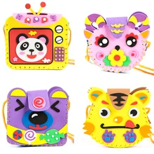 Милые животные мягкие строительные блоки игрушки кот Тигр 3D DIY швейная сумка образовательная сборка головоломка подарок для детей Прямая