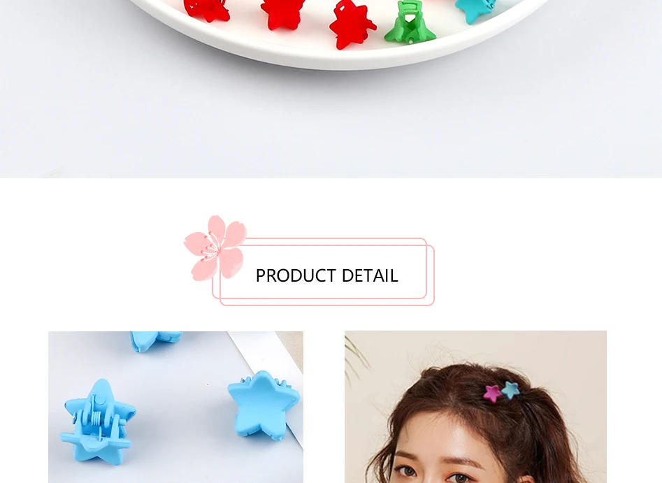 10/20/30Pcs Kinder Mini Sterne Grip Klaue Haar Clip Mädchen Candy Farbe Blumen Krone Haarnadel Barrettes kopfschmuck Haar Zubehör – Detail 3