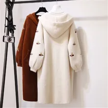 Новое осенне-зимнее пальто длинное бархатное однотонное пальто с длинными рукавами и вышивкой