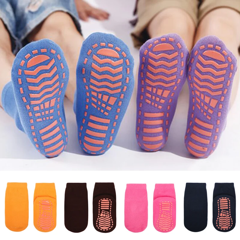 Осенне весенние носки унисекс спортивные нескользящие для батута взрослых