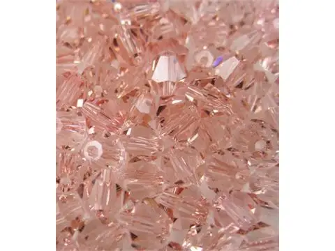 

Free Shipping, 288pcs/Lot 6mm light peach color Chinese Top Quality Crystal Bicone Beads
