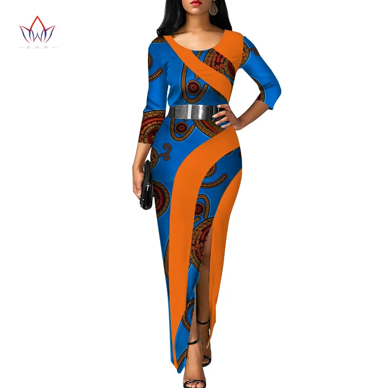 Vestidos африканские женские платья новая мода элегантная африканская одежда Дашики размера плюс сексуальные вечерние платья WY3120 - Цвет: 11