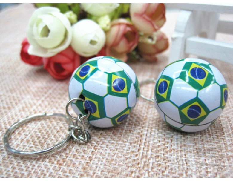 Football 2 100 шт./лот 2,5 см футбольный брелок Tellurion брелок в виде баскетбольного мяча бейсбольный брелок - Цвет: Football 2