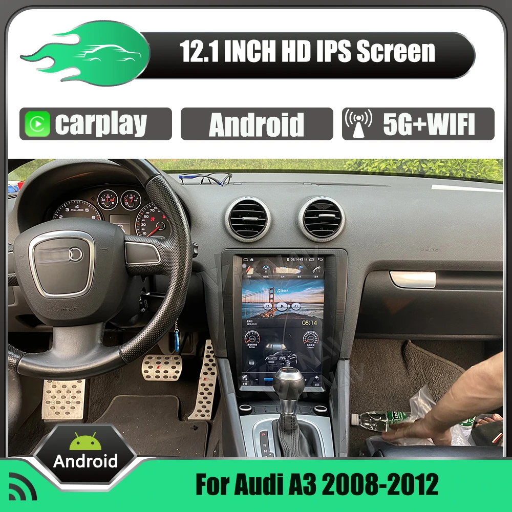 

12.1 inch Android 128G Radio Touch screen Multimedia DVD Player For Audi A3 2008-2012 GPS Navigation Car Stereo reciever