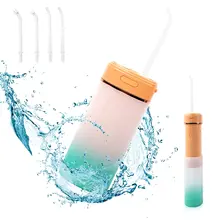 

Oral Irrigator 4 Modes USB Rechargeable Water Flosser Water Jet Floss Tooth Pick 4 Jet Tip IPX7 Waterproof Christmas Gifts