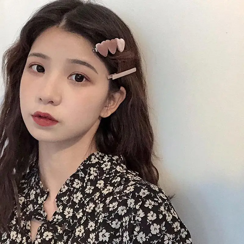 Бархатная шпилька любовь в стиле ретро 1 комплект зажим для челки форме сердца