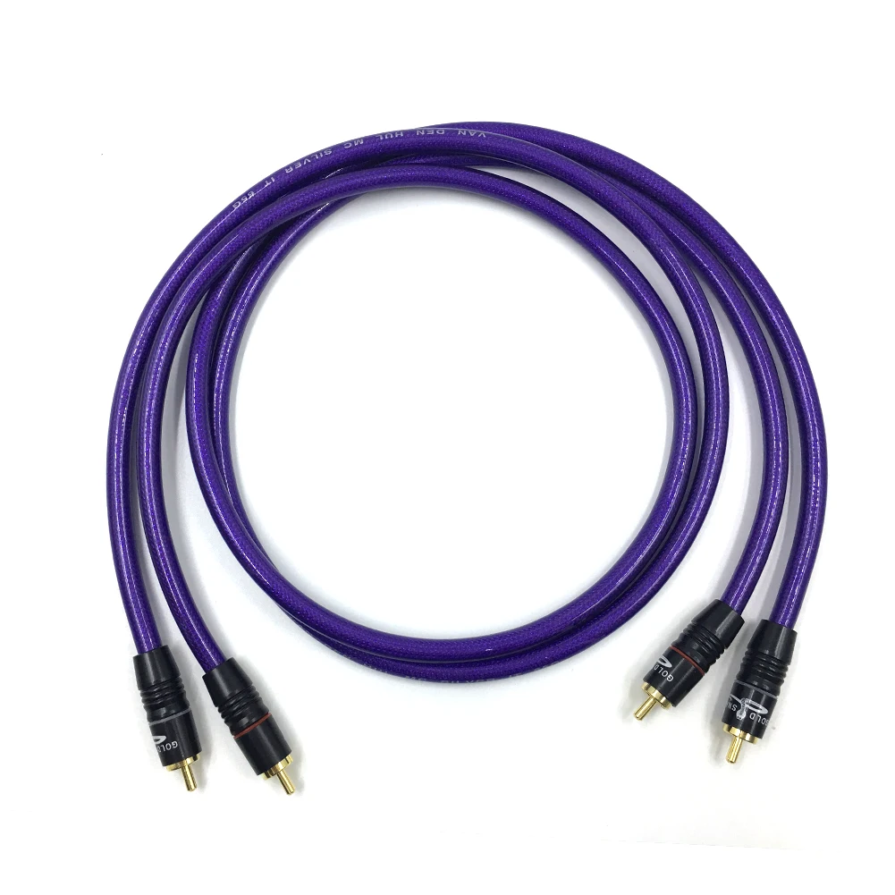 Высокопроизводительный кабель HIFI стерео RCA для подключения 2rca к с позолоченным