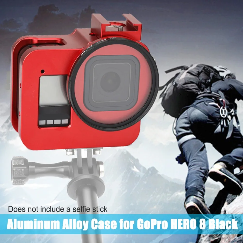 JINSERTA алюминиевый сплав защитный чехол для GoPro Hero 8 черная металлическая рамка клетка+ УФ фильтр объектива для Go Pro 8 аксессуары для камеры