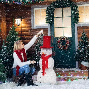 

Collapsible Tinsel Christmas Tree Snowman With Hat Removable Hands And Scarf Easy-Assembly Reusable Artificial Glittery 2020