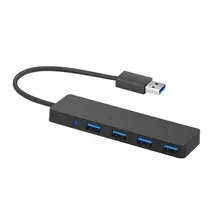 4-P USB хабы USB 3,0 Ультра тонкий концентратор данных для Macbook/Mac Pro/mini IMac Surface Pro XPS Ноутбук ПК USB Anker бренд