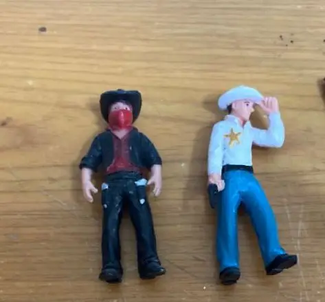 

Маленький ПВХ фигурка модель игрушки ковбой 2 шт./компл.