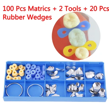 

Wedges Dental Orthodontic Sectional Contoured Matrice Matrix Ring Delta Wedge Teeth Whitening Oral Health Care Set