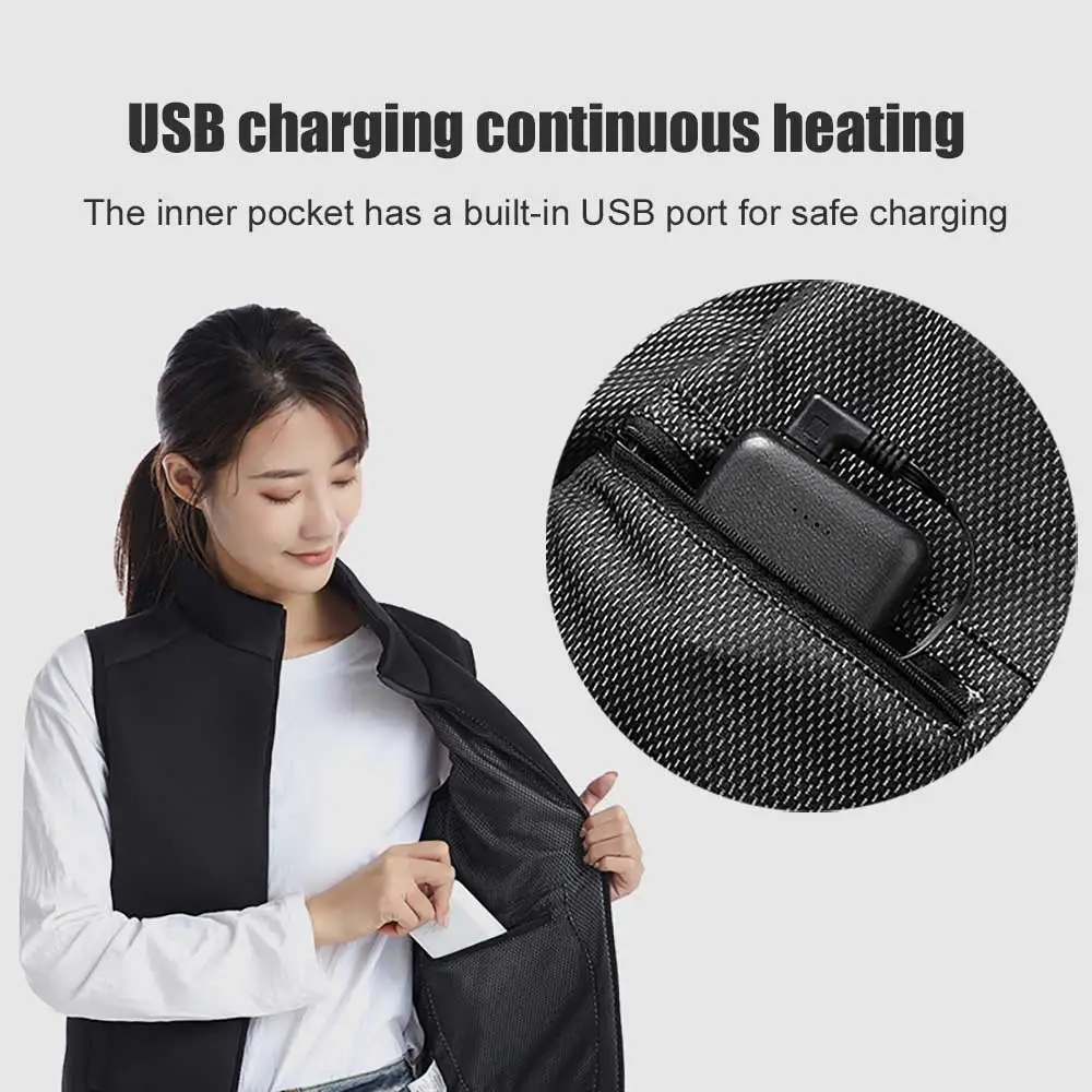 11 Areas Heated Jacket USB Men's Women's Winter Outdoor Electric Heating Jackets Warm Sports Thermal Coat Clothing Heatable Vest winter jacket ski jacket