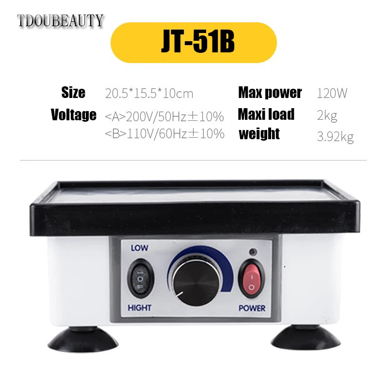 JT-51 Dental Lab Vibrator – 150W, 110V, Square Quartet Plaster Oscillator With Adjustable Speed, Max Load 3kg
