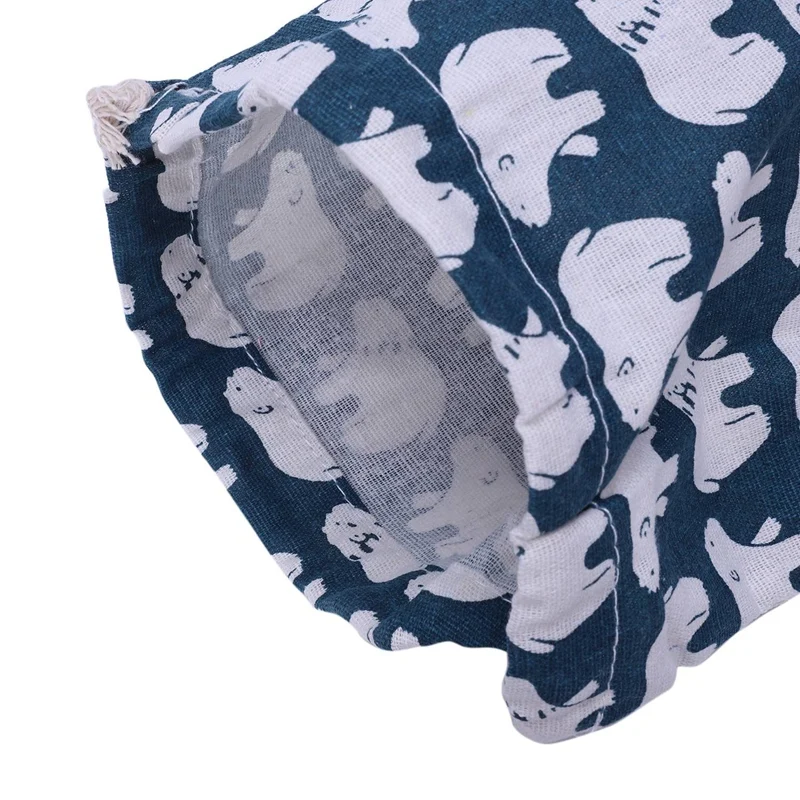 Горячая 2 шт хлопок Путешествия Drawstring Tote Сумка для хранения нижнего белья игрушка сумка для хранения L белый медведь КИТ