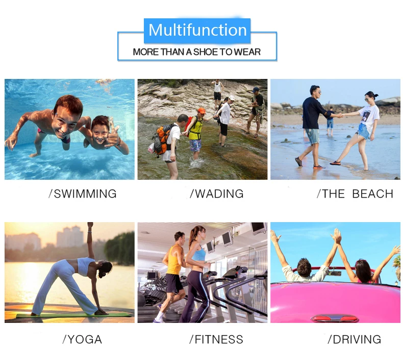 Description Picture 6 of itemUnisex Beach Water Shoes Quick-Drying Swimming Aqua Shoes Seaside Slippers Surf Upstream Light Sports Water Shoes Fitness Sneake