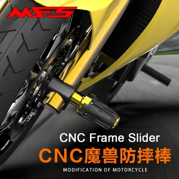 

MFS CNC Motorcycle Frame Sliders Screw 10mm Crash Pad Cover Falling Protector Guard For kawasaki z750 z900 z800 er6n z1000 ZX6R