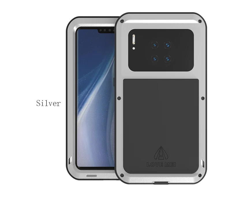 Металлический Чехол Love Mei для huawei mate 30 Pro(6,53 дюйма), защитный противоударный чехол для телефона huawei mate 30 Pro, Прочный противоударный чехол