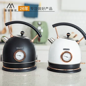 

European-Style Creative Electric Thermometer Large Capacity Automatic Power-off Household Heat Resistant Boiling Water Teapot