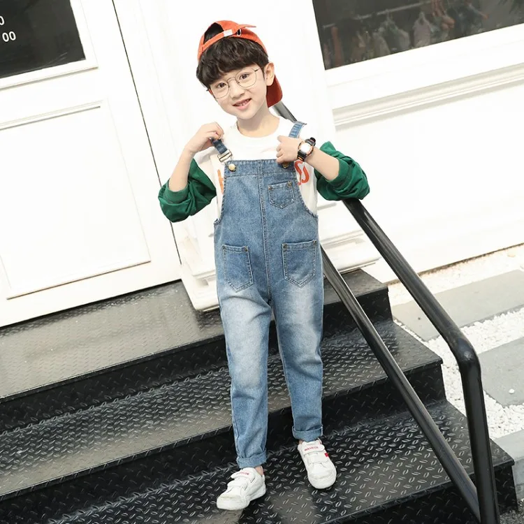 

BOY'S Spring Pants 2019 New Style CHILDREN'S Suspender Trousers Korean-style Versatile Big Boy Casual Suspender Pants