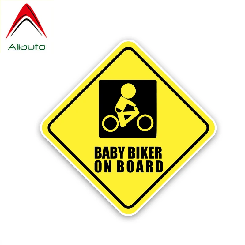 Aliauto Caution Car Sticker Baby Biker on Board Accessories Personality PVC Waterproof Decal for Mercedes Motorcycle 14cm*14cm | Автомобили