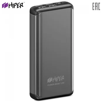 

Power Bank Hiper MS20000 SILVER fast charge PD QC type-c connector macbook charger compact power banks external battery Powerbank MS20000 Li-Pol 20000 mAh