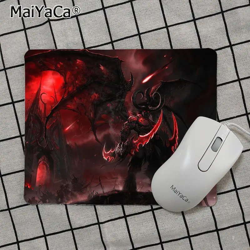 No Lock Edge18x22cm Maiya, высокое качество, World of Warcraft Illidan Stormrage, прочный резиновый коврик для мыши,,, игровой коврик для мыши - Цвет: No Lock Edge18x22cm
