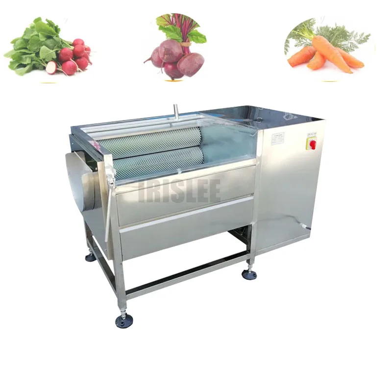 Description Picture 2 of itemFactory Price Fruit Vegetable Brush Washing Equipment Cassava Cleaning Ginger Washer Industrial Potato Peeling Machine