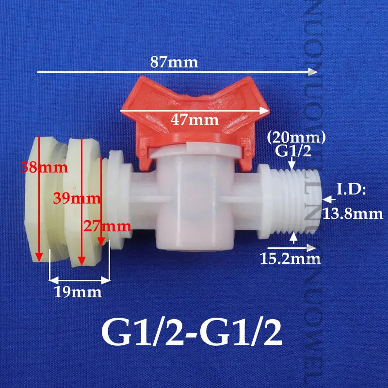 1~10 Sets 1/4'' 3/8'' 1/2'' 3/4'' 1'' Double External Thread Ball Valve Water Tank Connector Stainless Steel Filter Set Joints 