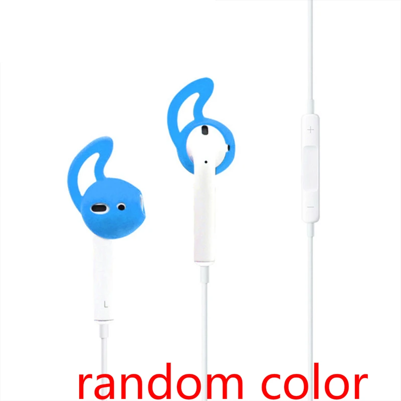 Противоскользящий спортивный силиконовый чехол случайного цвета для Airpods Bluetooth