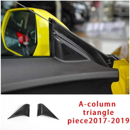 Для Camaro Bumblebee 17-19 карбоновое волокно A-столбик треугольная часть формовочная отделка