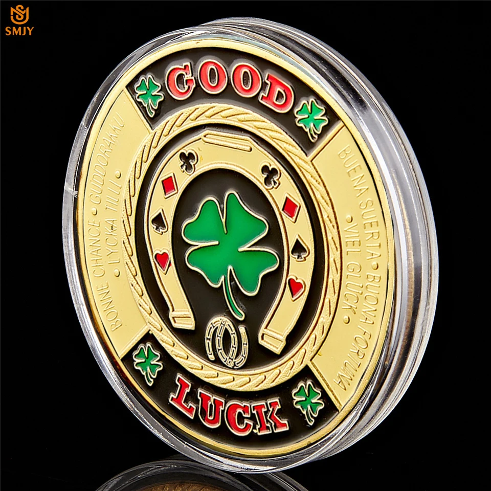 Hochwertige Poker Coin Gedenkmünze Glück Weissagung Metall Souvenir Kunst 