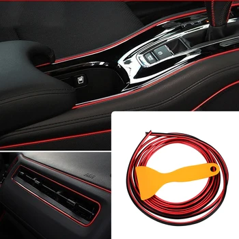 

LEEPEE Dashboard Edge DIY Universal Trim Line Protection Strip Interior Mouldings Edge Sticker 3 Meter Car Door Decor Strip