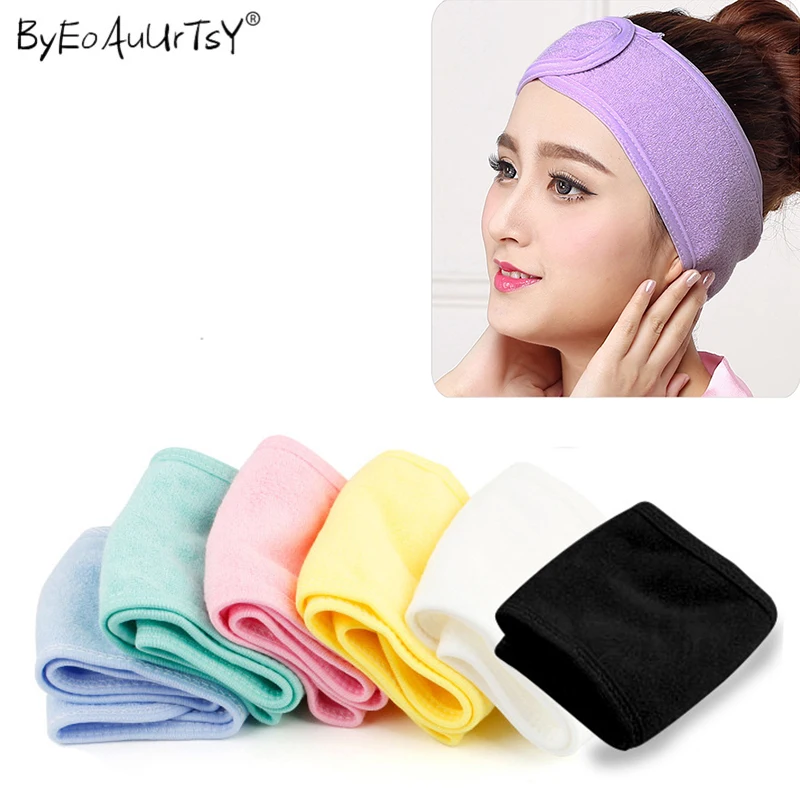 Head Turban Soft Makeup Wrap Headbands Cosmetic Fabric Towel Spa Bath Shower Wash Face Elastic Facial Headscarf For Women | Красота и