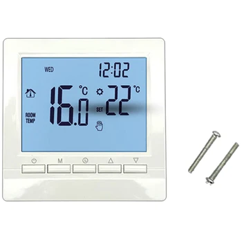 

HOT-Gas Boiler Heating Thermostat Blue Temperature Regulator For Boilers Weekly Programmable