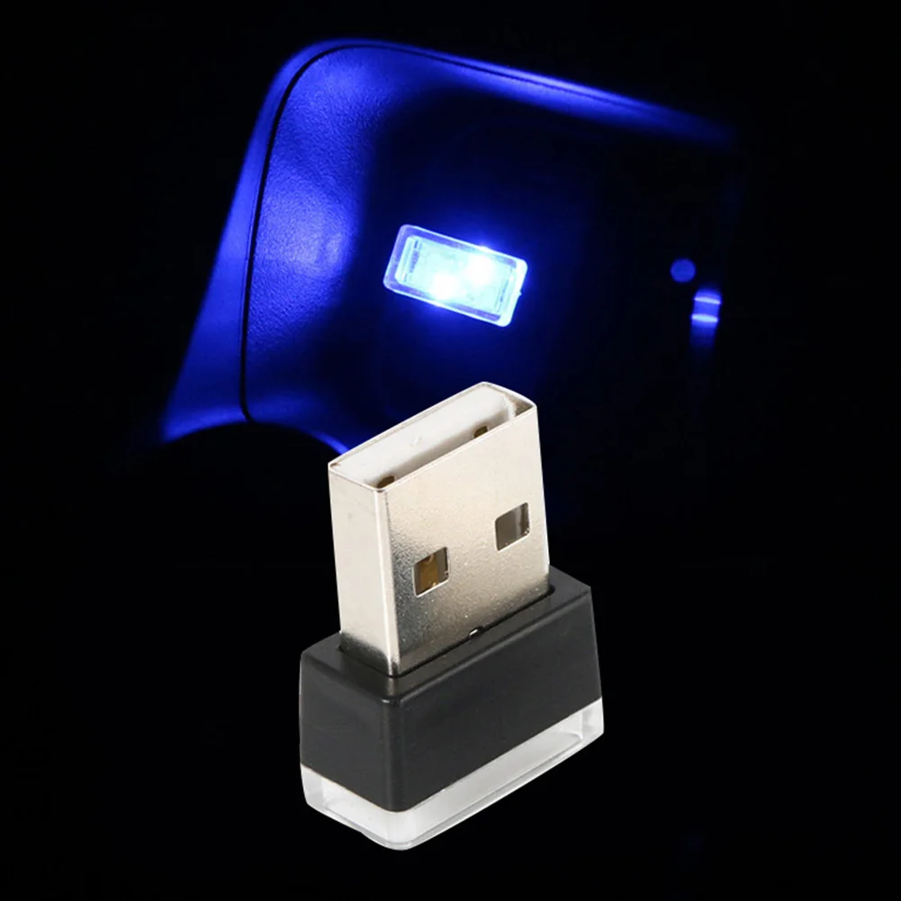 Портативный USB СВЕТОДИОДНЫЙ ночной Светильник для салона автомобиля с внешней атмосферой, декоративная лампа