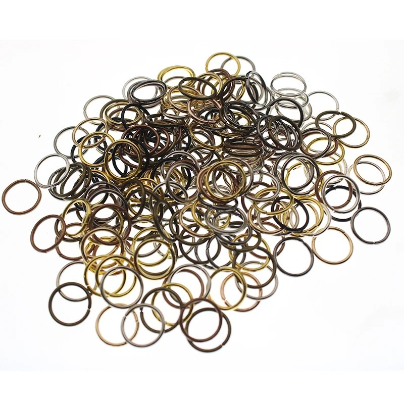 

200pcs/lot 4/5/6/7/8/10mm Metal Gun Black Silver Open Single Loops Jump Rings & Split Ring for DIY Bracelet Clasp Jewelry Making