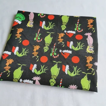 

christmas decorate 100% cotton Fabric for clothes handmade DIY sewing table cover patchwork tissus au metre table cloth per yard