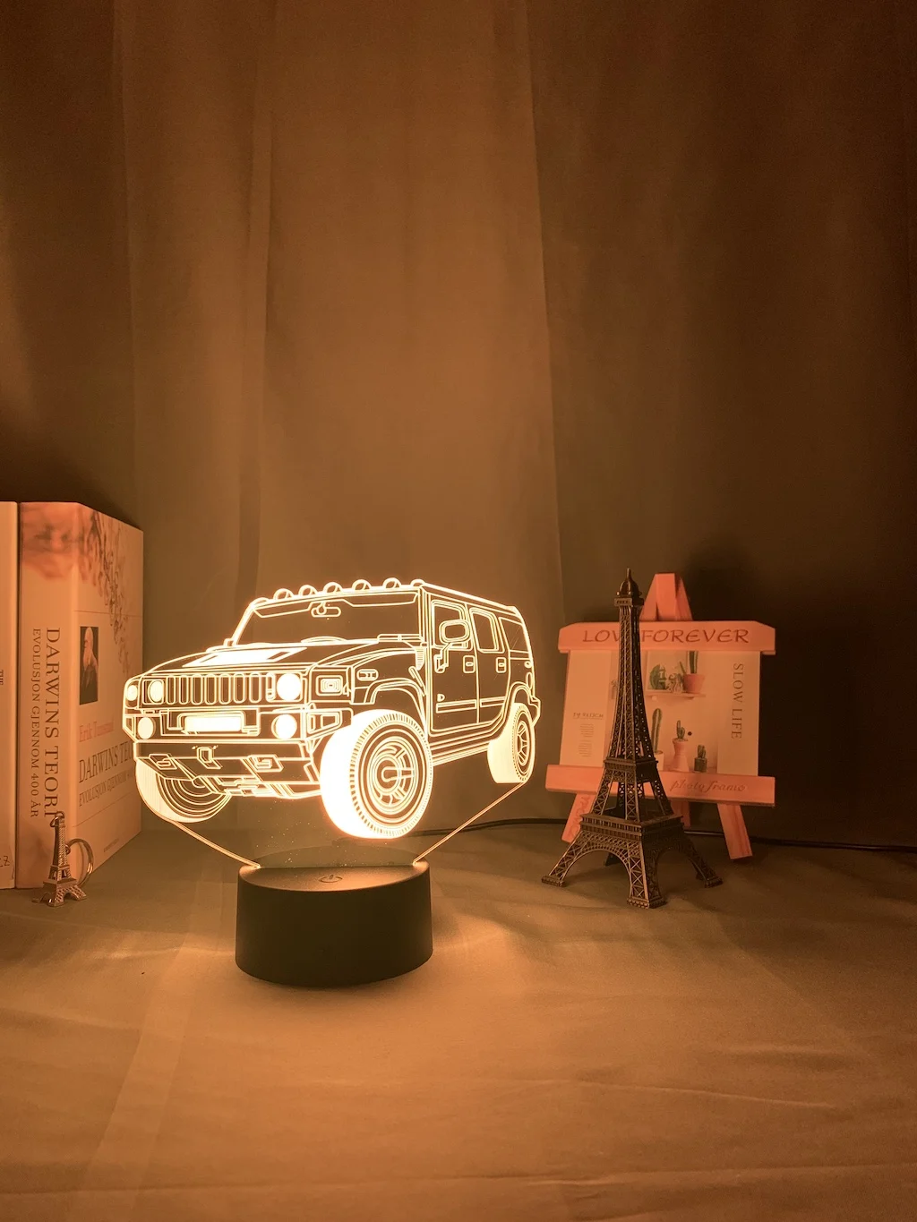 3d иллюзия ночника автомобиля SUV светодиодный сенсорный датчик цветной Ночник