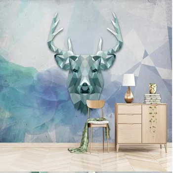 

Milofi custom 3D abstract elk geometry large background wallpaper mural