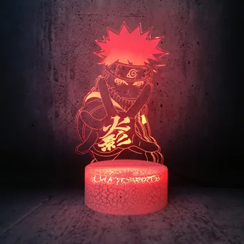 

Naruto 3D led lamp half bady cool cartoon man Night Light children room decor creative exhibition lava display bulb moon lava