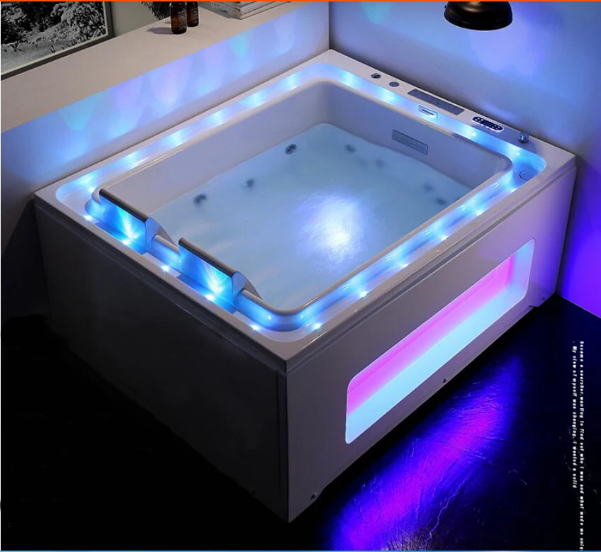 Description Picture 2 of item1860mm Surfing Fiberglass Seamless Joint Whirlpool Intelligent Double Person Bathtub Acrylic Hydromassage  Tub N004
