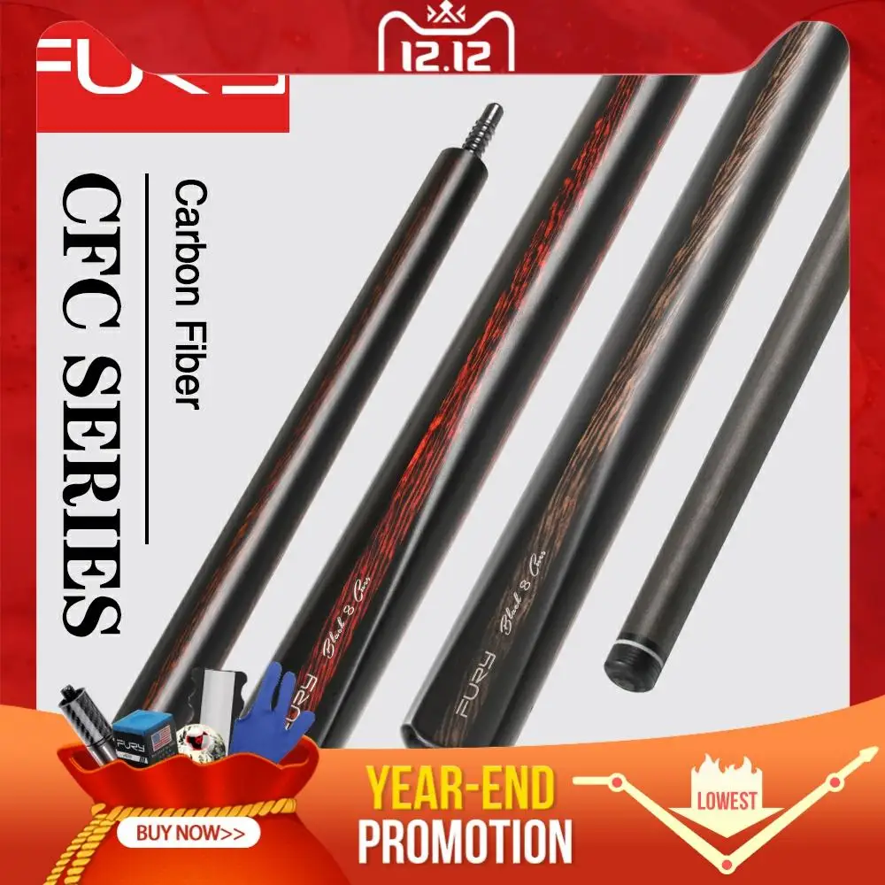 

Fury CFC Series Billiard Pool Cue 11mm KAMUI Tip Carbon Fiber Black Technology Professional 3/8*8 FURY-Pin Joint Pool Stick Kit