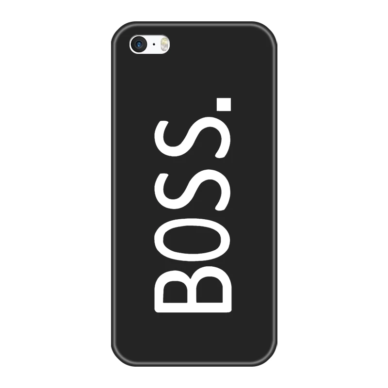 Задняя крышка для iPhone 5 S 5C 5S SE силиконовая Мягкая черная звезда босс Королева Корона король чехол для Apple iPhone 4 S 4S чехол для телефона