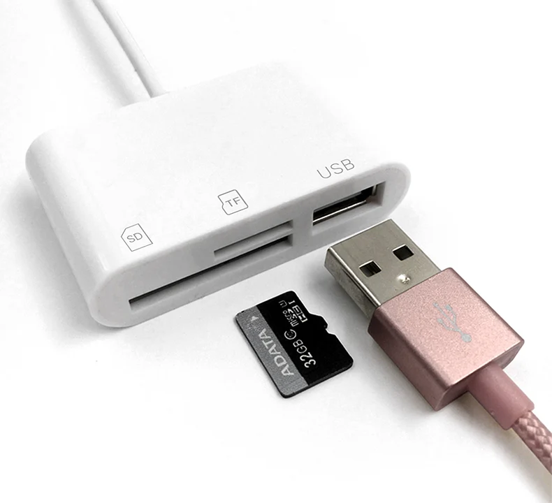 UTHAI C53 SD TF для чтения карт Lightning USB OTG адаптер для камеры SD MicroSD для чтения карт для iPhone 11 X IOS13 USB otg конвертер