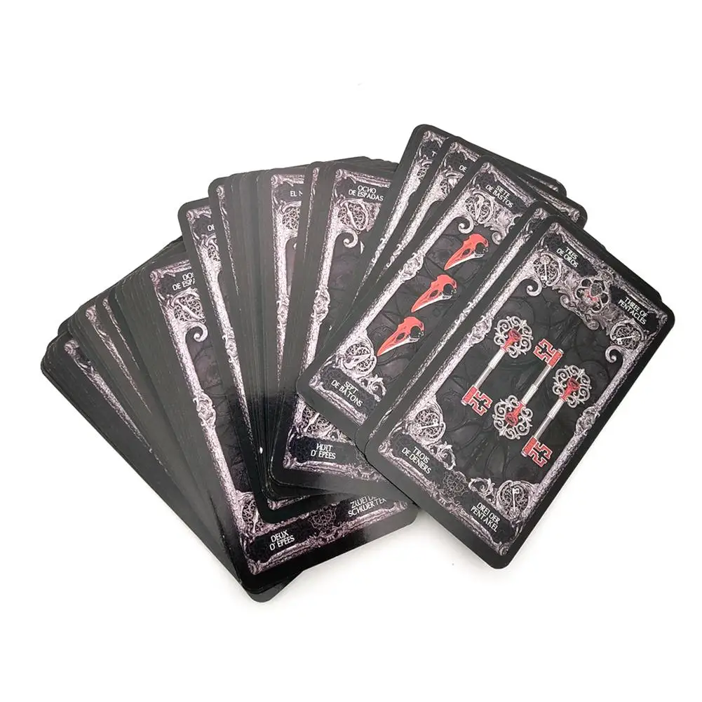 

78pcs Cards Poker Dark Tarot English Mysterious Divination Women Card Game For Personal Use Jeu Carte